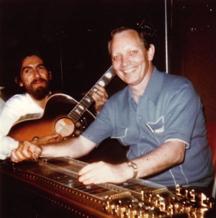 GeorgeHarrison,dhaniharrison pete and george harrison